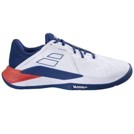 Babolat Propulse Fury 3 White Blue Red Padel Shoe