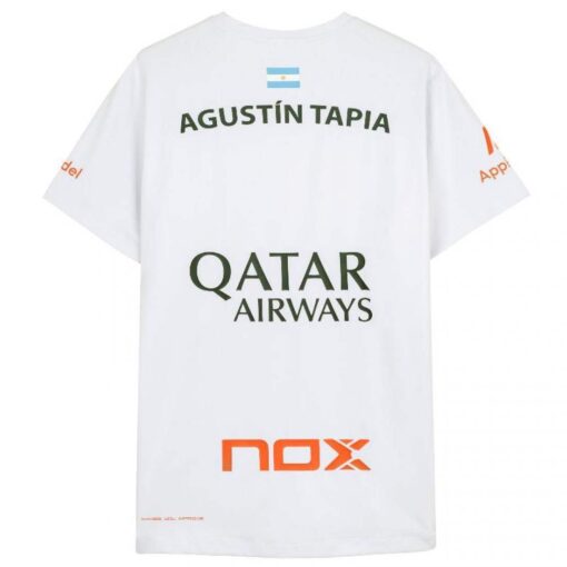 Spinblade Padel Pro Shop - nox-agustin-tapia-t-shirt-sponsors-at10-White-2024