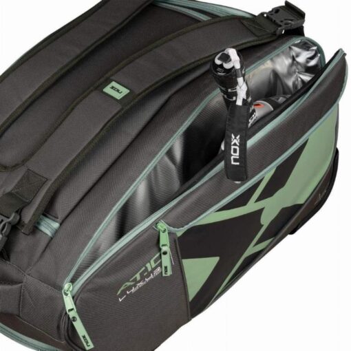 Spinblade Padel Pro Shop - nox-at10-competition-black-Green-Trolley-Padel-Bag 1