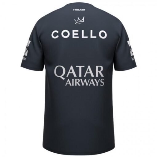 Spin Blade Padel Pro Shop T-Shirt-head-arturo-coello-sponsors-Navy-Blue