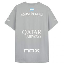 Spin Blade Padel Pro Shop T-shirt-nox-agustin-tapia-sponsors-at10-grey-2024