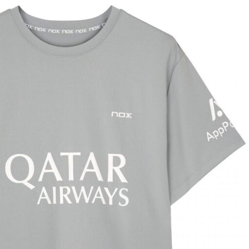 Spin Blade Padel Pro Shop T-shirt-nox-agustin-tapia-sponsors-at10-grey-2024