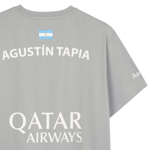 Spin Blade Padel Pro Shop T-shirt-nox-agustin-tapia-sponsors-at10-grey-2024