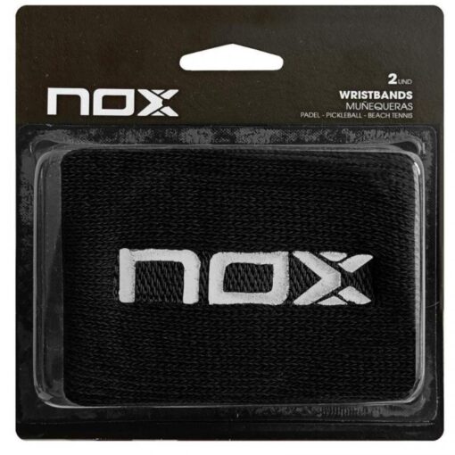 Spinblade Padel Wristband nox-Black-logo-White-2-units